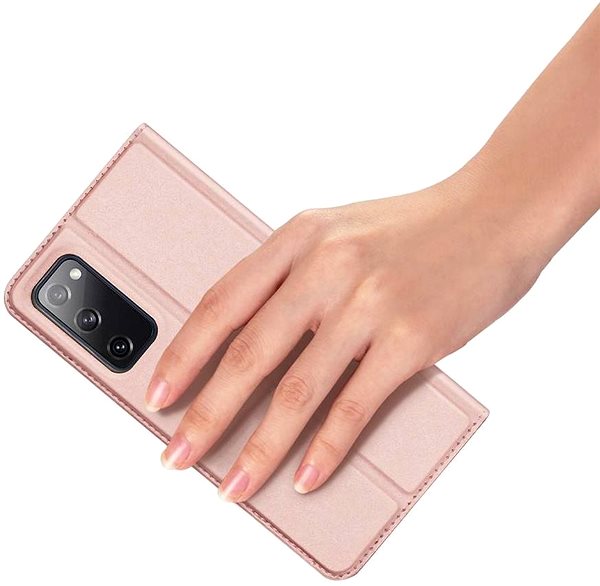 Puzdro na mobil DUX DUCIS Skin Pro knižkové kožené puzdro na Samsung Galaxy S20 FE, ružové ...