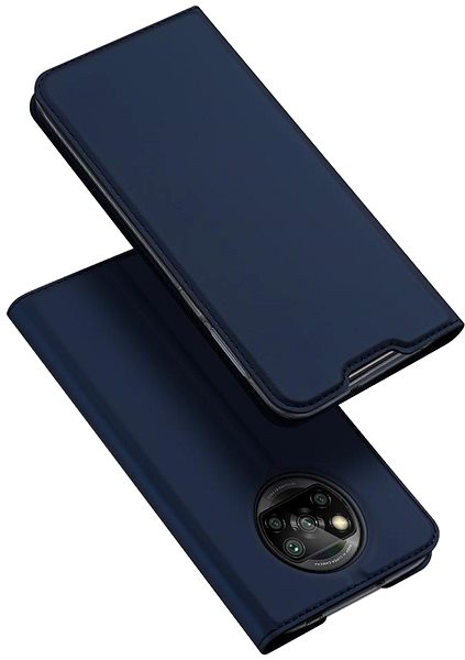 Puzdro na mobil DUX DUCIS Skin Pro knižkové kožené puzdro na Xiaomi Poco X3 NFC/X3 Pro, modré ...