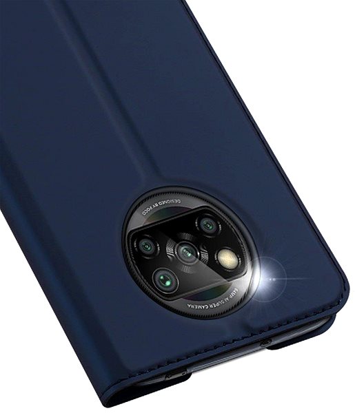 Puzdro na mobil DUX DUCIS Skin Pro knižkové kožené puzdro na Xiaomi Poco X3 NFC/X3 Pro, modré ...