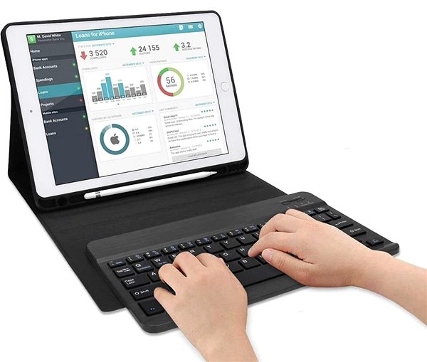 Puzdro na tablet s klávesnicou Tech-Protect SC Pen puzdro s klávesnicou na Samsung Galaxy Tab S6 Lite 10.4'' 2020/2022, čierne ...