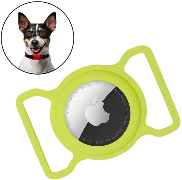 AirTag pútko MG Pet kryt na Apple AirTag na psí obojok, zelený ...