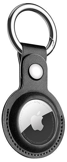 AirTag kľúčenka Dux Ducis Leather Key Ring kryt na Apple AirTag, čierny ...