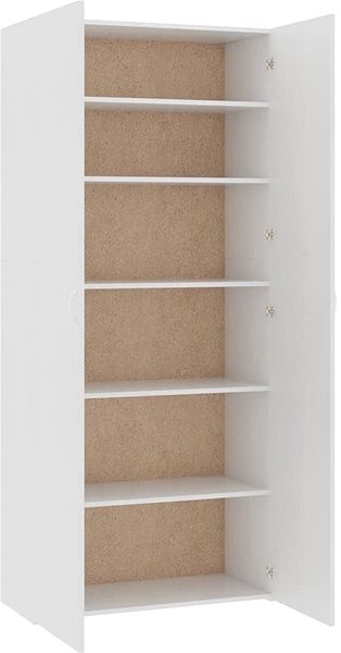 Botník Skrinka biela, 80 × 35,5 × 180 cm, drevotrieska 800288 Vlastnosti/technológia