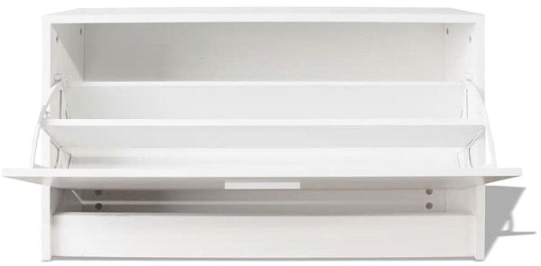 Botník Lavica na topánky biela, 80 x 24 x 45 cm Vlastnosti/technológia