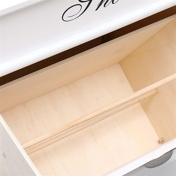 Botník Skrinka na topánky biela, 50 × 28 × 58 cm, drevo paulovnia Vlastnosti/technológia