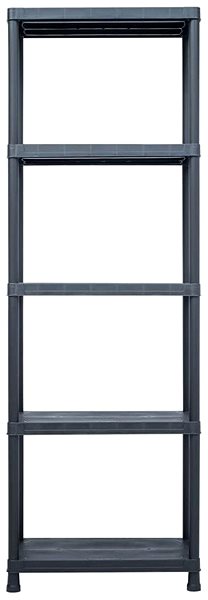 Regál Skladové regály, 2 ks, čierne, 125 kg, 60 × 30 × 180 cm, plastové 276257 Screen