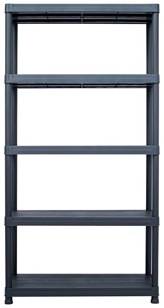Regál Skladové regály, 2 ks, čierne, 250 kg, 80 × 40 × 180 cm, plastové 276260 Screen