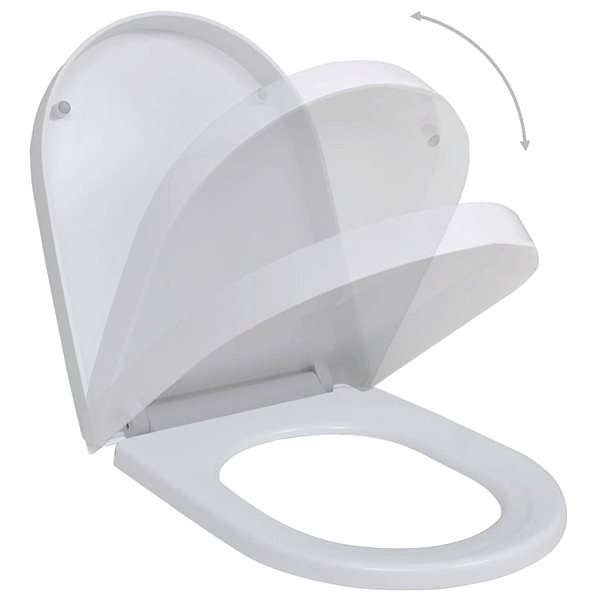 WC doska WC sedadlá s funkciou pomalého sklápania, 2 ks, biele plastové 275930 Vlastnosti/technológia