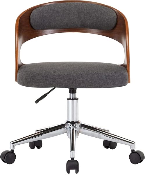 Office Chair Swivel Office Chair, Grey Bentwood and Textile Screen