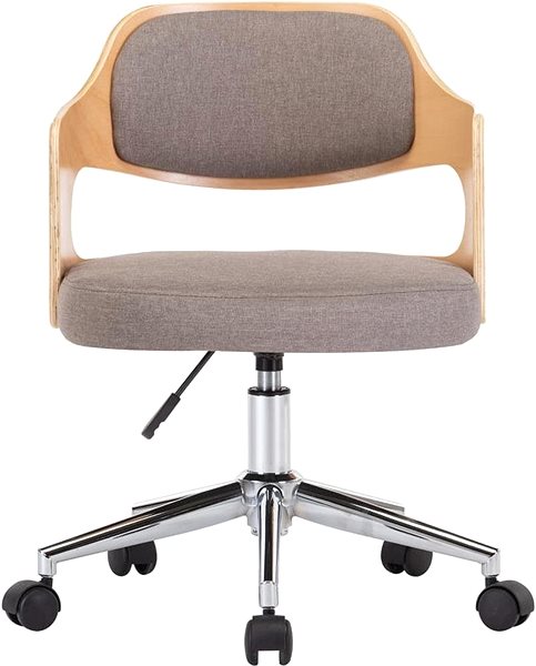 Office Chair Swivel Office Chair Taupe Bentwood and Textile Screen