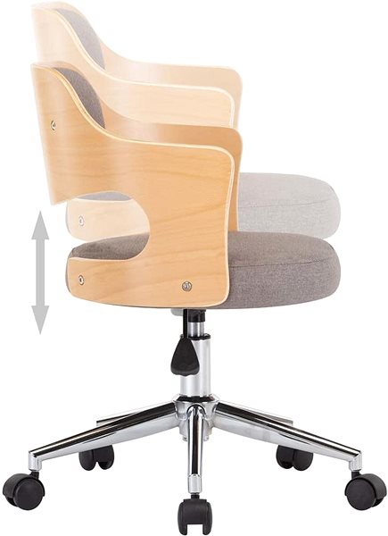 Office Chair Swivel Office Chair Taupe Bentwood and Textile Features/technology