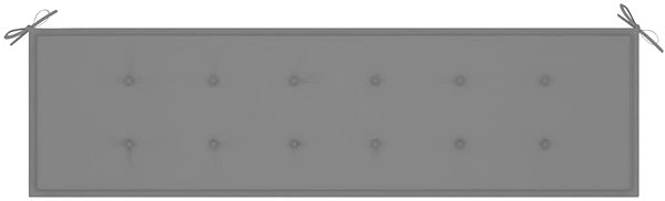 Poduška Poduška na záhradnú lavicu, sivá, 180x50x3 cm Screen