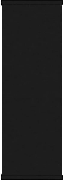 Polica Nástenné police čierne 104 × 20 × 60 cm drevotrieska Bočný pohľad
