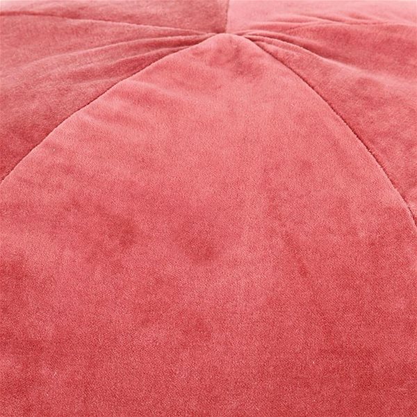 Poduška Sedací puf bavlnený zamat 50 × 35 cm ružový Vlastnosti/technológia