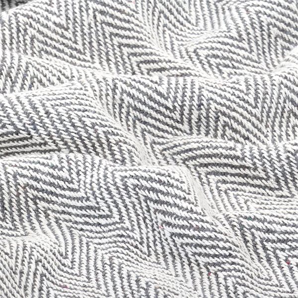 Deka Bavlnená deka so vzorom rybej kosti 125 × 150 cm sivá Vlastnosti/technológia