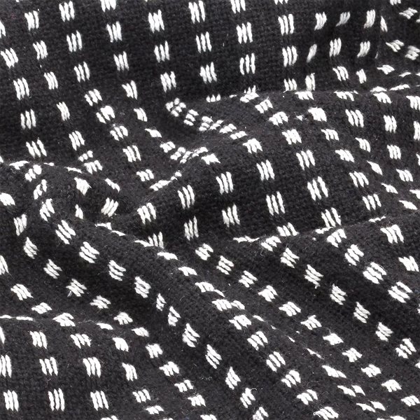 Deka Bavlnená deka so štvorčekmi 125 × 150 cm čierna Vlastnosti/technológia