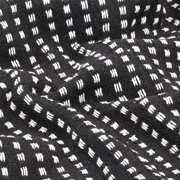 Deka Bavlnená deka so štvorčekmi 160 × 210 cm čierna Vlastnosti/technológia
