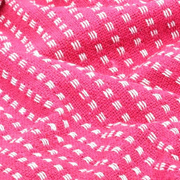 Deka Bavlnená deka so štvorčekmi 125 × 150 cm ružová Vlastnosti/technológia