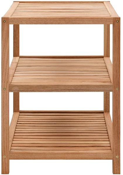 Shelving Unit Bathroom shelf solid walnut wood 64 × 40 × 55 cm Lateral view