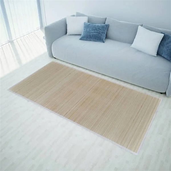 Rohožka Obdĺžniková prirodzene sfarbená bambusová rohožka\koberec 80 × 200 cm ...