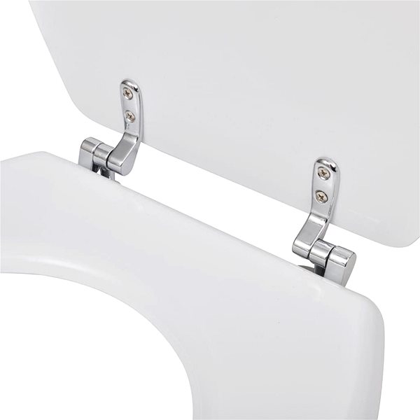 WC doska WC sedadlo MDF s vekom jednoduchý dizajn biele Vlastnosti/technológia