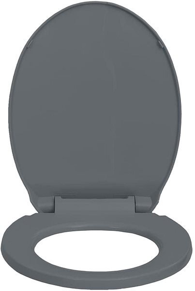 WC doska WC sedadlo s pomalým sklápaním sivé oválne Screen