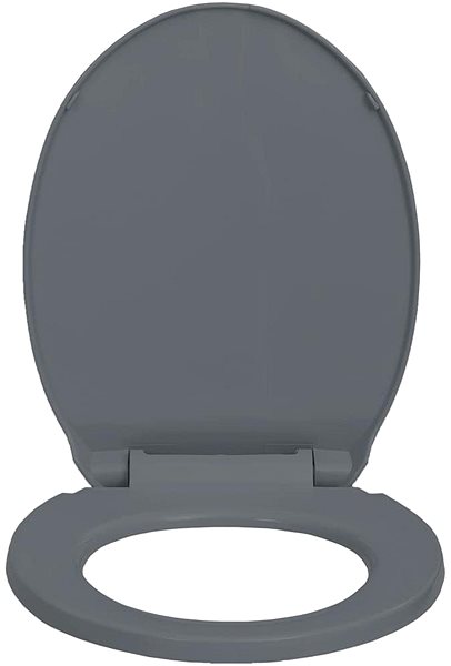 WC doska WC sedadlo s pomalým sklápaním rýchloupínacie sivé oválne Screen