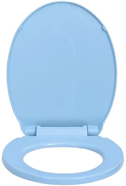 WC doska WC sedadlo s pomalým sklápaním modré oválne Screen