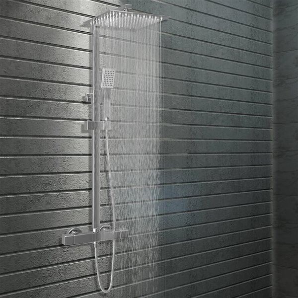 Sprchový set Sprchová súprava s dvoma hlavicami a termostatom nehrdzavejúca oceľ ...