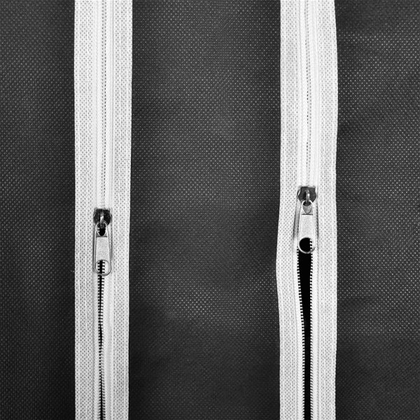 Šatníková skriňa Látková šatníková skriňa s priehradkami a tyčami, 45 x 150 x 176 cm, čierna ...