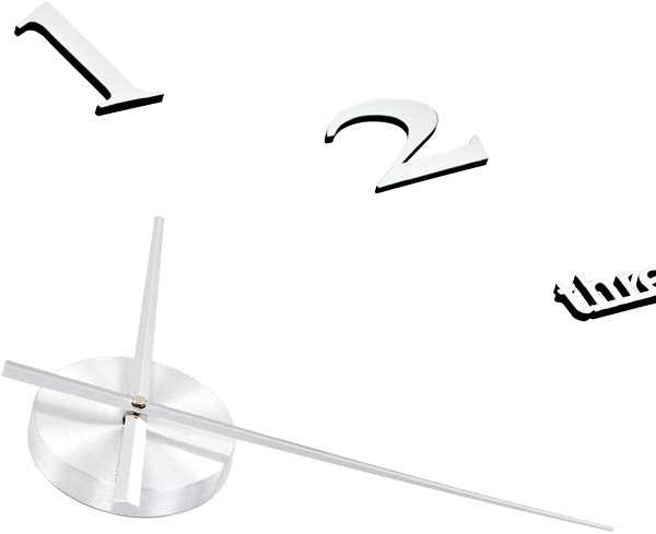 Nástenné hodiny 3D Nástenné hodiny s moderným dizajnom 100 cm XXL strieborné Vlastnosti/technológia