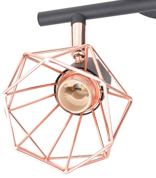 Ceiling Light Ceiling Light with 2 Spotlights, E14, Black and Copper Features/technology