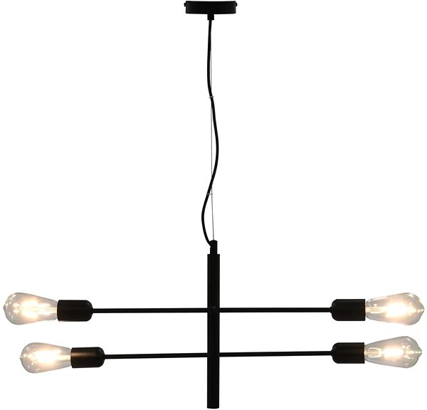 Stropné svietidlo Stropné svetlo so žhaviacimi žiarovkami 2 W čierne E27 Vlastnosti/technológia