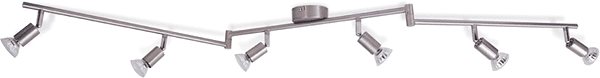 Ceiling Light Ceiling Light with 6 LED Spotlights, Satin Nickel Screen