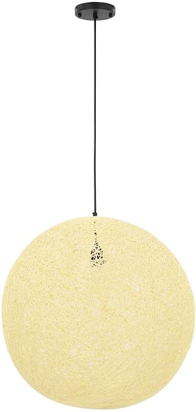 Ceiling Light Pendant Light, Cream Spherical 55cm E27 Screen