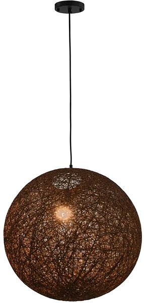 Ceiling Light Suspension Light, Brown Spherical 55cm E27 Screen
