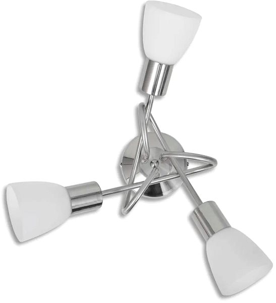 Ceiling Light Ceiling Light with Glass Shades for 3 Bulbs E14 Screen
