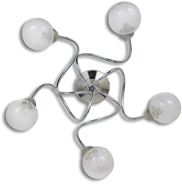 Ceiling Light Ceiling Lamp with Round Glass Shades, for 5 G9 Bulbs Screen