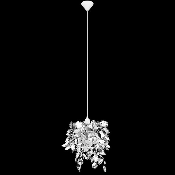 Stropné svietidlo Závesné svietidlo luster s trblietavým listami, 21,5 × 30 cm, strieborné Lifestyle