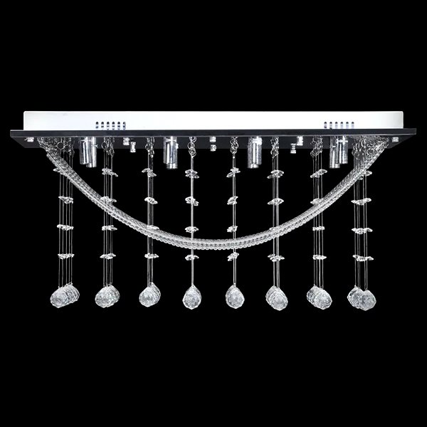 Ceiling Light White Ceiling Light with Crystal Trimmings, for 8 G9 Bulbs, 29cm Lifestyle