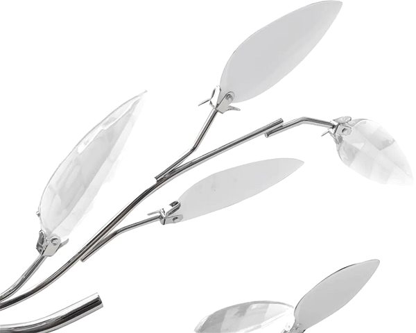 Ceiling Light Ceiling Light, White and Clear Crystal Leaves, for 5 E14 Bulbs Features/technology