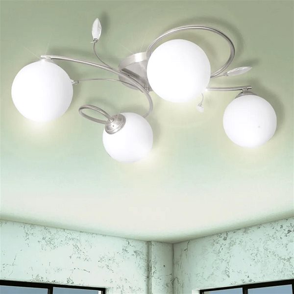 Ceiling Light Ceiling Light Clear Leaves and Glass Shades, for 4 Bulbs G9 Lifestyle