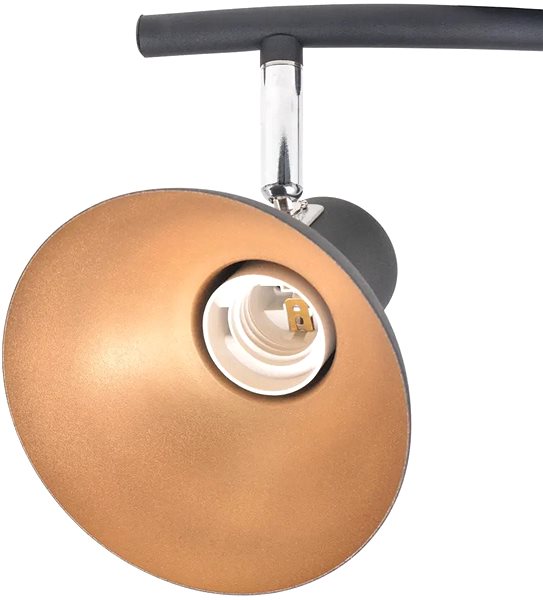 Ceiling Light Ceiling Light for 3 Bulbs E27, Black-gold Features/technology