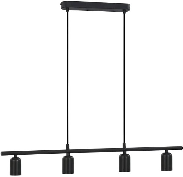 Ceiling Light Ceiling Light, Black 80cm E27 Lateral view