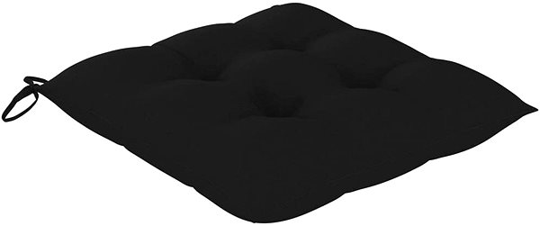 Poduška Podušky na stoličky 4 ks čierne 50 x 50 x 7 cm textil Bočný pohľad