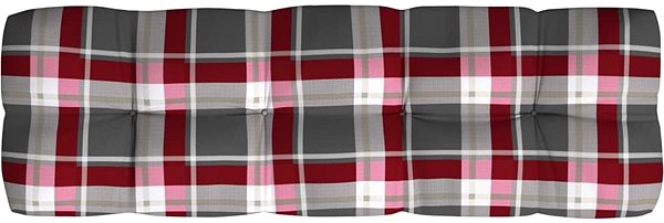 Poduška Poduška na záhradnú pohovku červená kocky 120x40x12 cm textil Screen