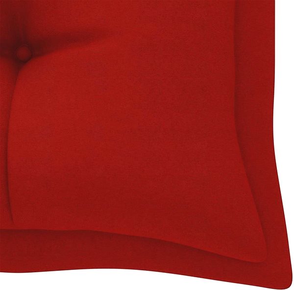 Poduška Poduška na záhradnú lavicu červená 180 x 50 x 7 cm textil Vlastnosti/technológia