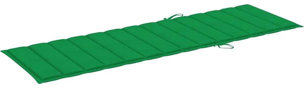 Poduška Poduška na záhradné ležadlo zelená 200 x 70 x 4 cm textil Bočný pohľad