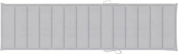 Poduška Poduška na záhradné ležadlo sivá 200 x 50 x 4 cm textil Screen