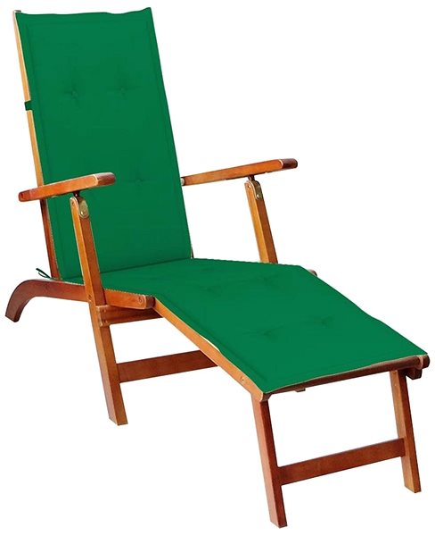 Poduška Poduška na polohovaciu stoličku zelená (75+105) × 50 × 4 cm Bočný pohľad